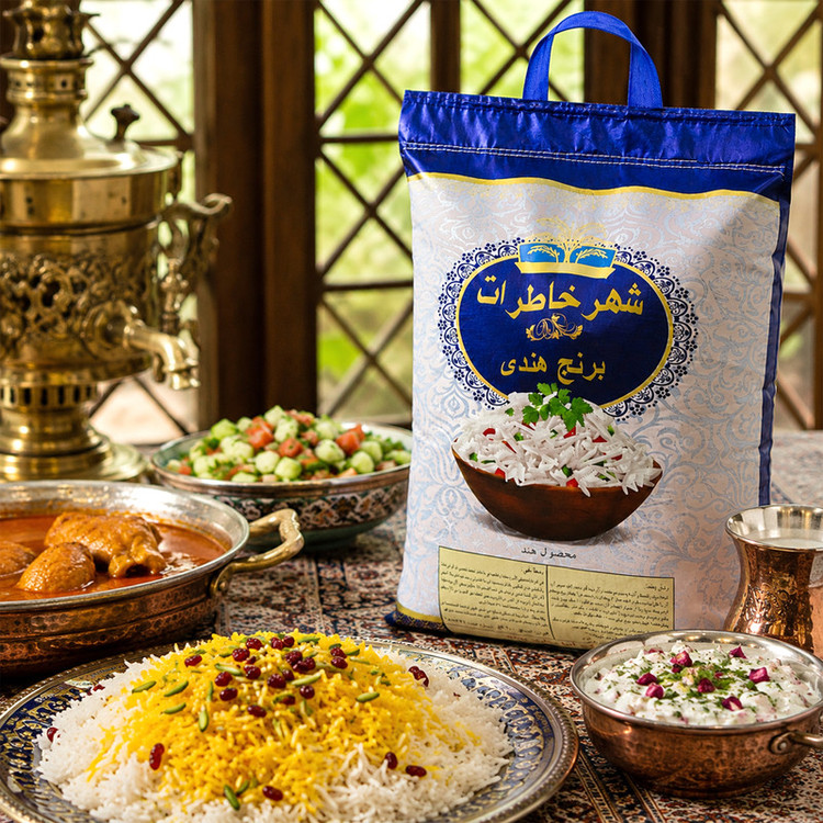 برنج دانه بلند سفید هندی شهر خاطرات - 10 کیلوگرم